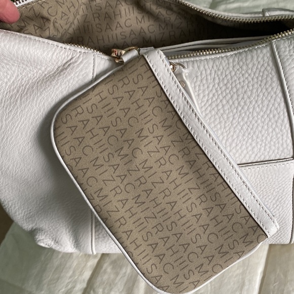 ISAAC MIZRAHI LEATHER HOBO BAG - Picture 5 of 8